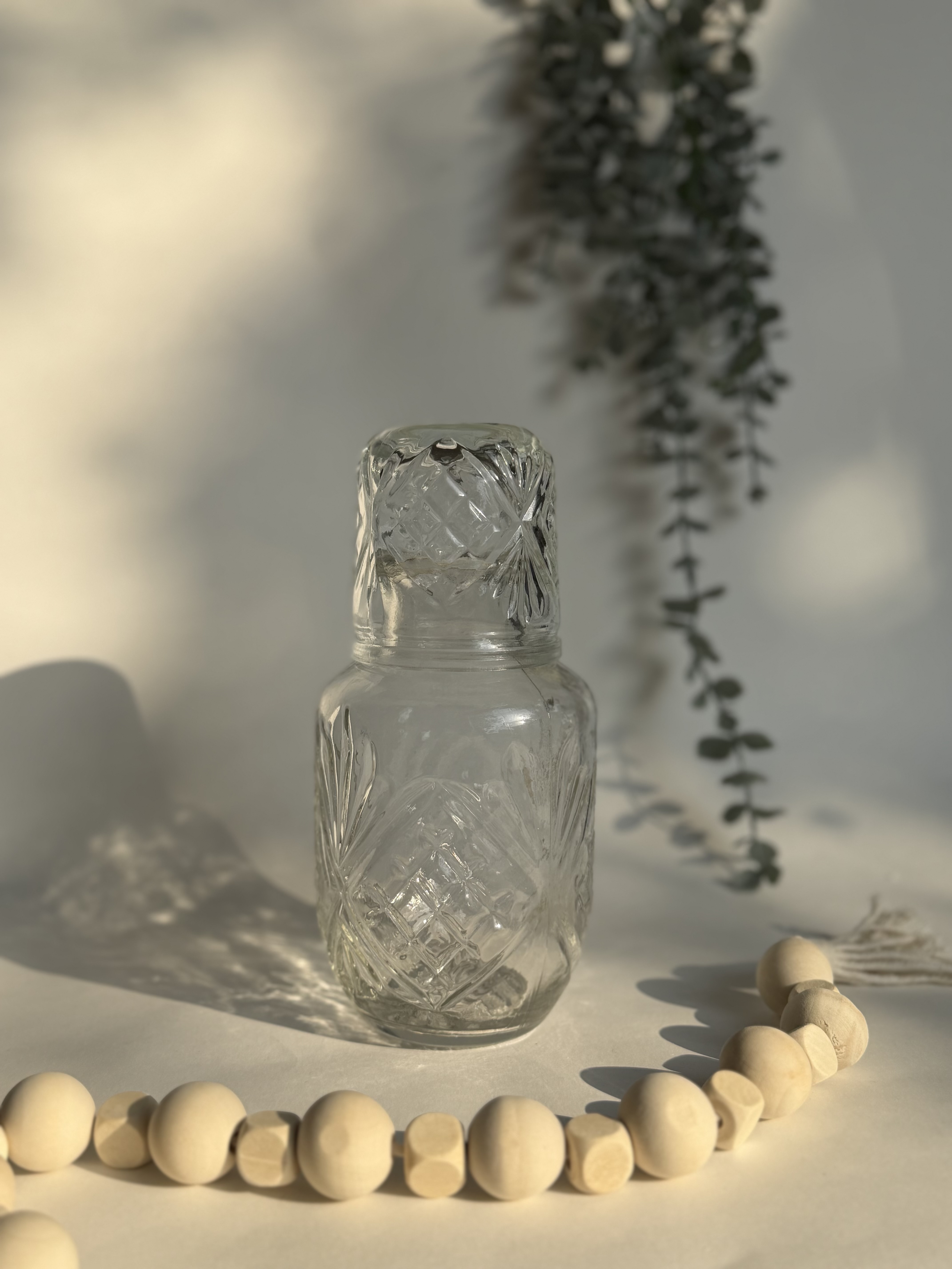 پارچ شب پیرکس وارداتی به همراه لیوان