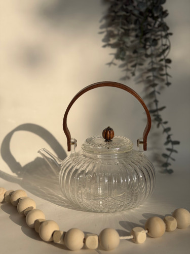 قوری پیرکس دسته چوبی ۹۰۰ میل